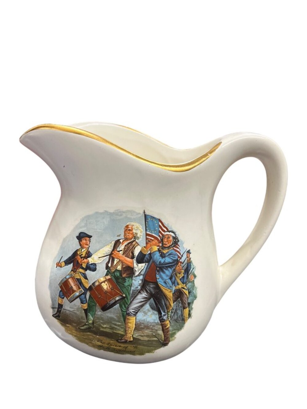 McCoy USA Vintage The Spirit of '76  A.M. Willard ceramic pitcher SKU 10-203